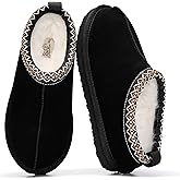 Project Cloud 100% Genuine Leather Womens Slippers with Genuine Australian Shearling Fur Lining Slippers for Women - Non-Slip EVA with Memory Foam Fuzzy Slippers Women Footwear (Nerita)