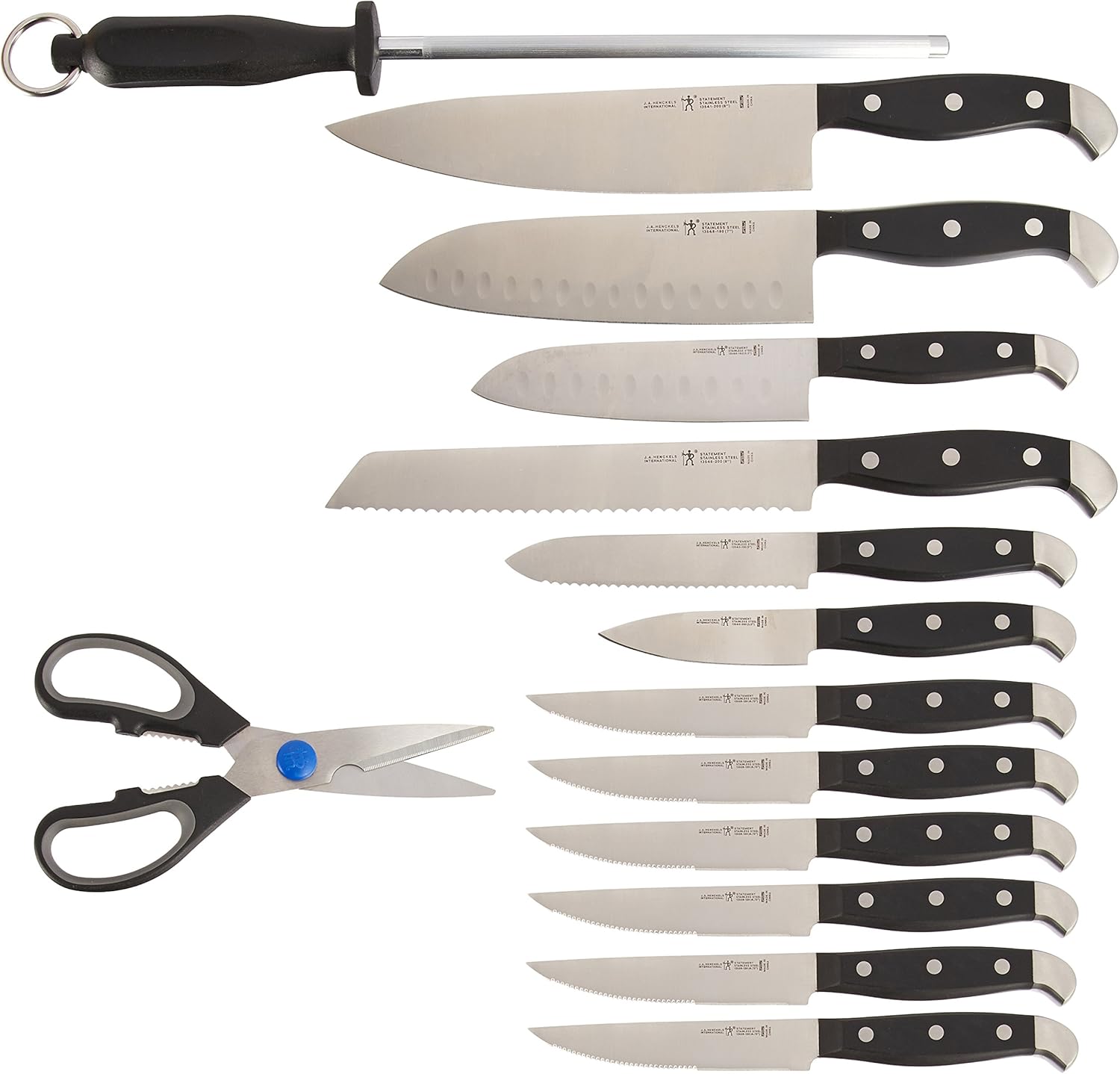 Amazon Com J A Henckels International Statement Knife Block Set 15 Pc Light Brown Block Knife Sets Kitchen Dining