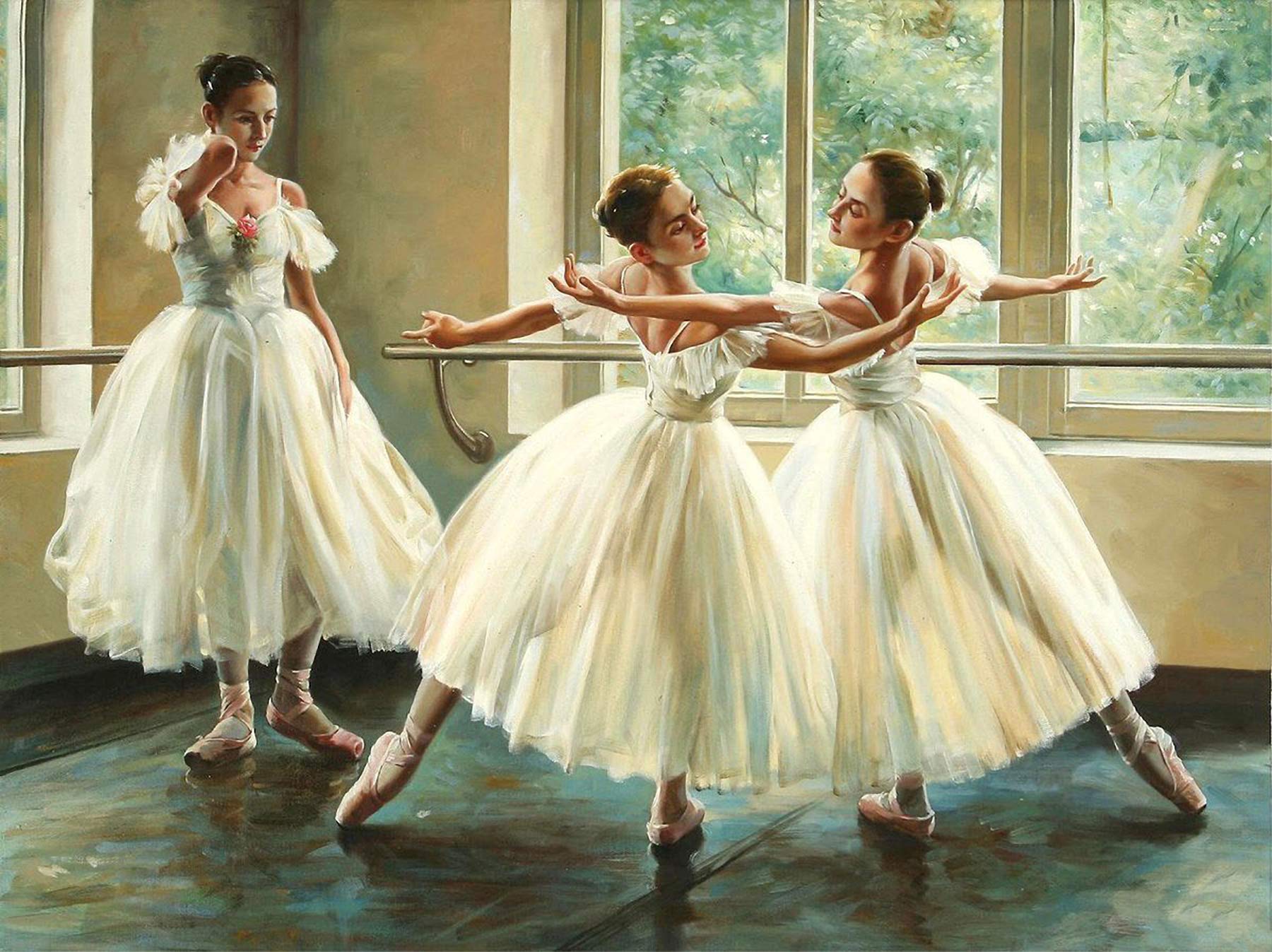 Zariocy Paint by Numbers for Adults Girl Dancer, DIY Canvas for Painting Ballerina, Acrylic Paint by Number Kits for Kids Beginner for Home Wall Decor- Ballet Dancers 16x20 Inch — image 1