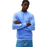 Tommy Jeans Men's Medium Weight Crewneck Sweatshirt With Signature Printed Back Graphic