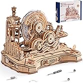 ROBOTIME 3D Wooden Puzzles Marble Run Set - 3D Puzzles for Adults-Mechanical Model Kit for Adults - Model Building Kits - Space/STEM/Engineering Gift