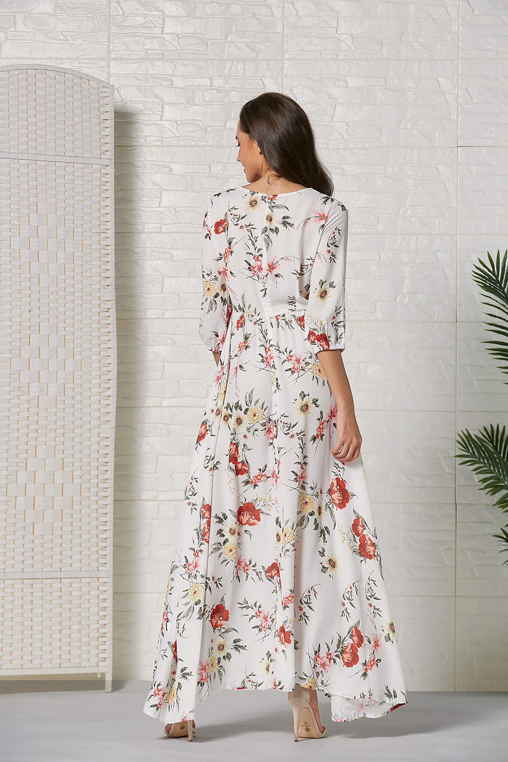 Women Sun Floral Dress Summer Prom Cocktail Party Maxi Casual Gowns Dresses