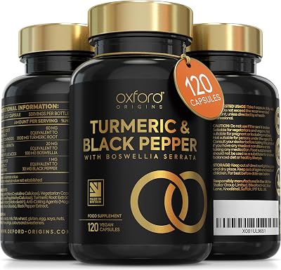 Oxford Origins Advanced Turmeric Capsules 3000mg 120 Caps UK Made