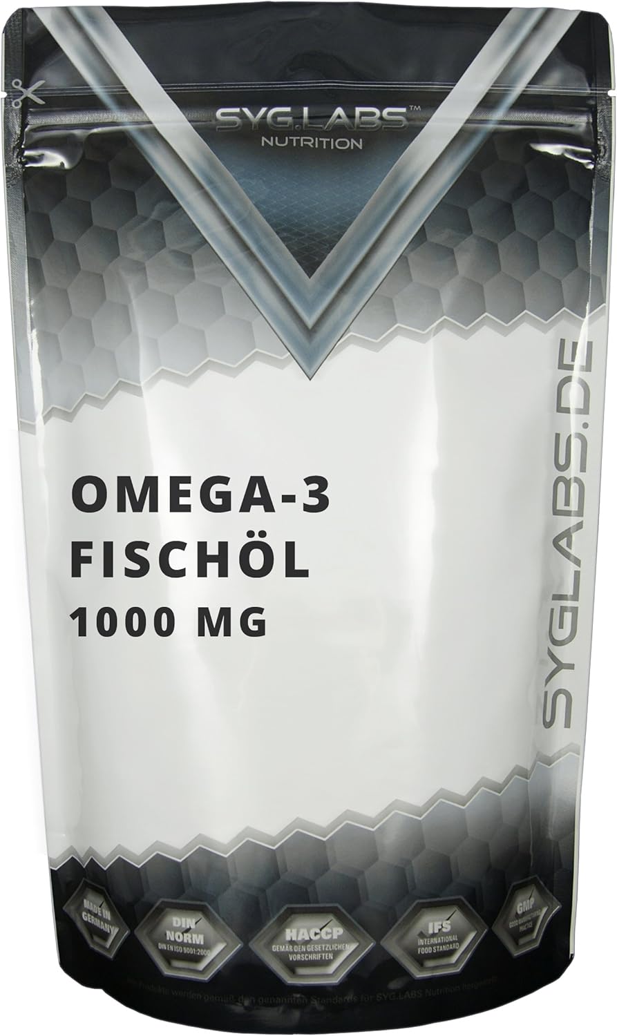 Syglabs Nutrition Omega 3, 1000 mg, 1000 Kapseln, 1er Pack (1 x 1.37 kg)