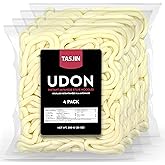 Udon Noodles (800g Total 4PK) Packed in Canada | Instant Japanese Style Noodles, Ideal for Traditional Noodle, Stir-fry, Soup