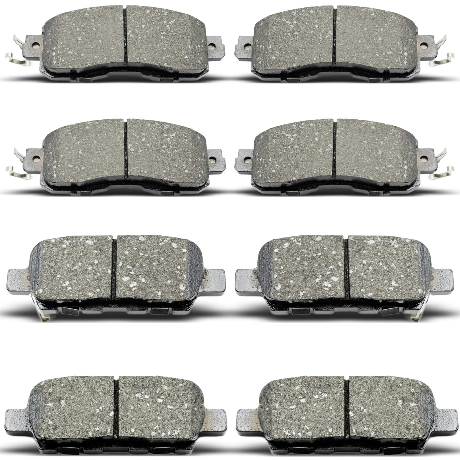 Photo 1 of DYZJKWJW D905 D1650 Front Rear Ceramic Brake Pads Set Fit For 2013-2023 Nissan Altima, 2014-2017 Nissan Leaf (8 pcs)