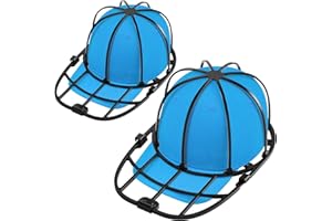 Fododo 2 Pack Hat Washer Cage for Washing Machine Baseball Cap Washer for Dishwasher, Hat Racks Cleaner Holder for Adults and Kids Ball Hats Cleaning, Black