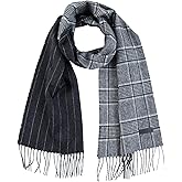 Bruno Magli Men’s Mid-Weight Silk Cashmere Scarf – Soft Luxury Winter Scarves for Men
