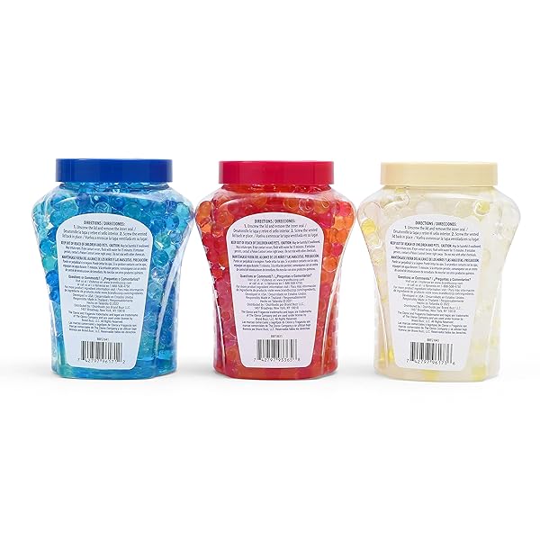 CLOROX FRAGANZIA AIR FRESHENER CRYSTAL BEADS TRIPLE PACK, FRESH OCEAN BREEZE, COCONUT COLADA, HAWAIIAN ESCAPE 12OZ JARS | VENTED JAR AIR SCENT BEADS FOR HOMES, BATHROOMS, CLOSETS, OR OFFICE