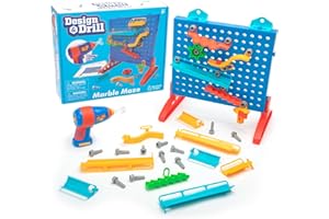 Educational Insights Design & Drill Marble Maze - STEM Building Toys for Kids, Marble Run Set with Electric Drill Toy, STEM Toys & Physics Games, Gifts for Boys and Girls Ages 5+