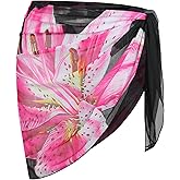 ZAFUL Boho Beach Cover Ups for Women Sarong Coverups Sheer Bikini Chiffon Wraps Skirts for Swimwear