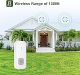 SURFOU Wireless Doorbell 400m Range 55 Melodies 5 Levels 2 Receivers view 2