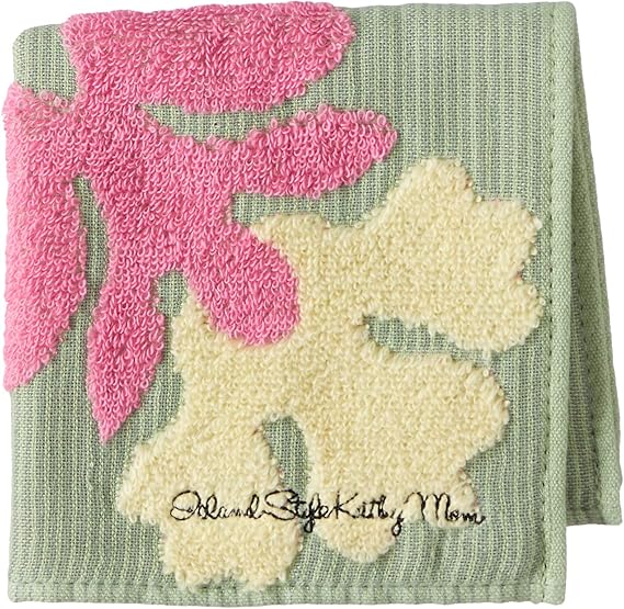 Amazon キャシーマム アイランドスタイル レディース タオルハンカチ c グリーン 日本 25cm 25cm Free サイズ ハンカチ バンダナ 通販