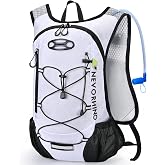 Lightweight Hydration Backpack, Running Backpack with 2L Water Bladder | Hydro Water Daypack, Small Hiking Backpack for Cycling Hiking Rave for Men Women