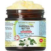 Botanical Beauty GARDENIA OIL BUTTER 100% Natural Gardenia Essential Oil in Shea Nut Butter for FACE, SKIN, BODY, HAIR, NAILS. Beauty Skin Moisturizer Oil Butter. (4 Fl Oz)