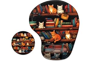 ITNRSIIET Ergonomic Mouse Pad with Gel Wrist Support, Mouse Pads for Desk Comfortable Office Supplies Mousepad with Smooth Su