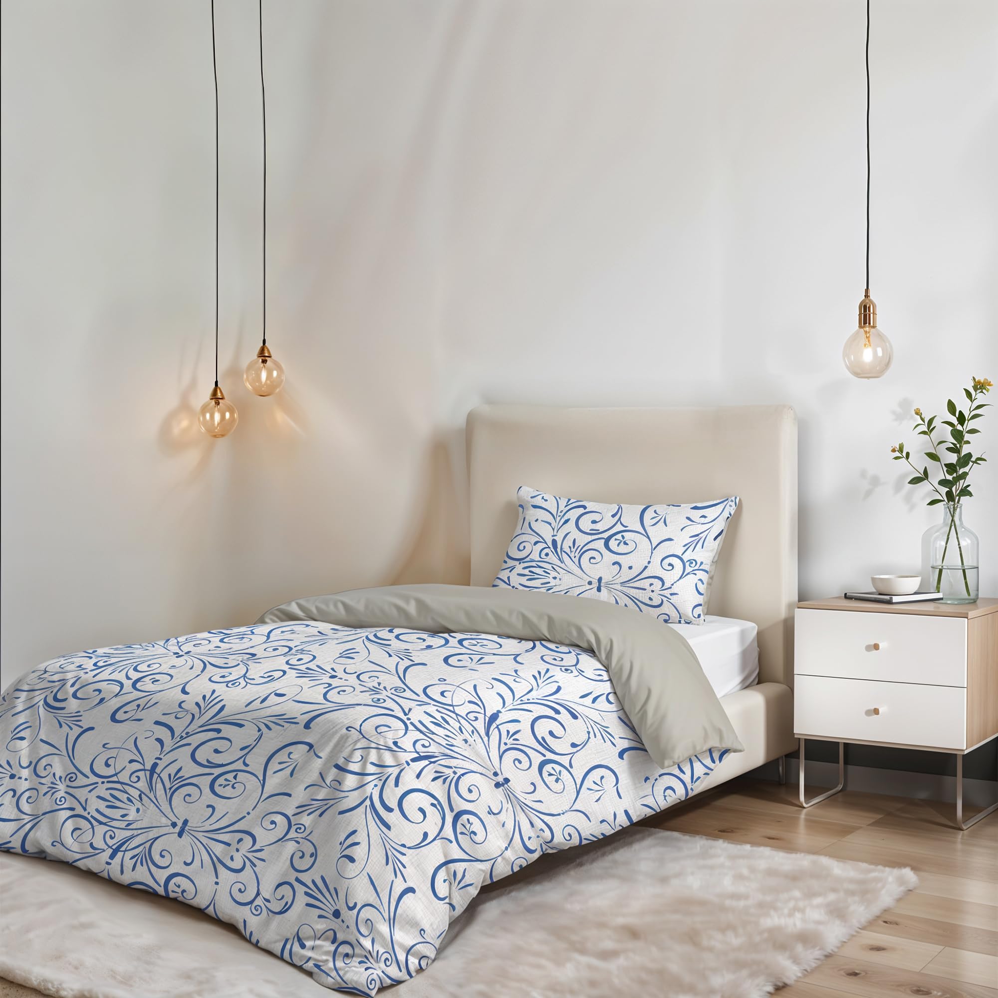 Sogni e Capricci Fantasy Duvet Cover (Made in Italy), Microfiber, ornato tex, small double