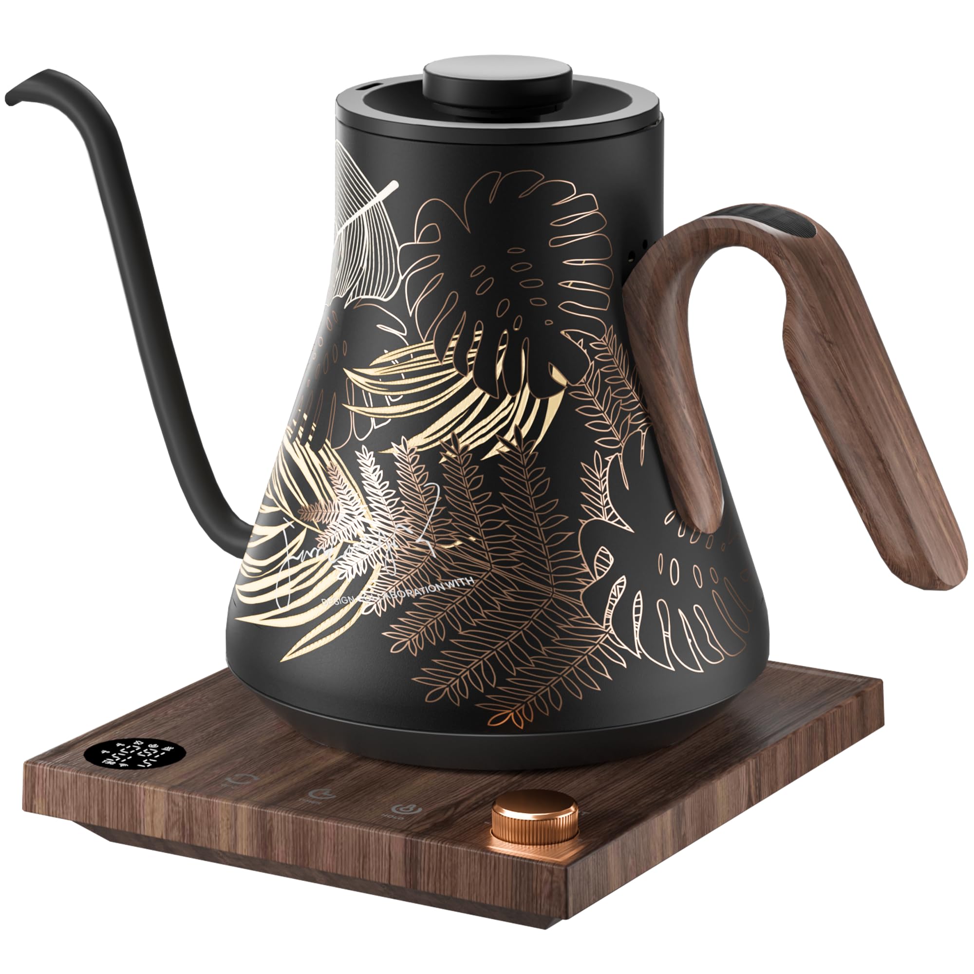 Photo 1 of INTASTING Electric Kettle, Gooseneck Electric Kettle, ±1? Precise Temperature Control, Stainless Steel Interior, Quick Heating for Pour Over Coffee, Tea & Boiling Water, 0.9L (Rainforest)