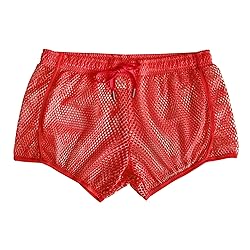 FIROTTII Mens Mesh Shorts Sexy Boxers See Through
