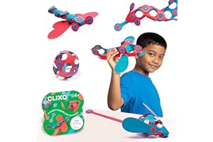 Clixo Itsy Magnetic Toy for Kids - Flexible, Durable, Imagination-Boosting Magnet Building Toy. Educational Multi-Sensory STEM Experience. Great as a Travel Game. Ages 4-99. 18 Piece Pack