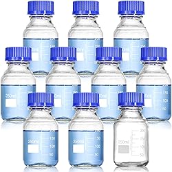 Yopay 10 Pack Media Storage Bottles with GL45 Blue