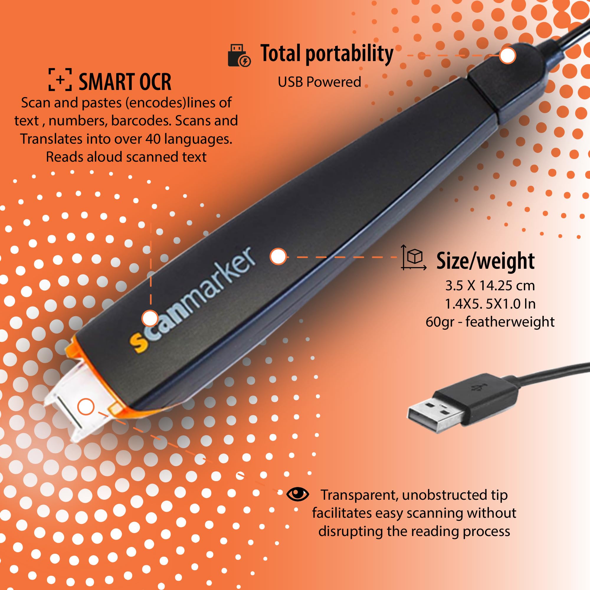 Mua Scanmarker Digital Highlighter - OCR Pen Scanner and Reader - USB ...