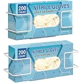 Large Glove Box Holder Wall Mount, 2 Pack, White | Ideal for Clean, Professional Workspaces, Not Includes Glove Box