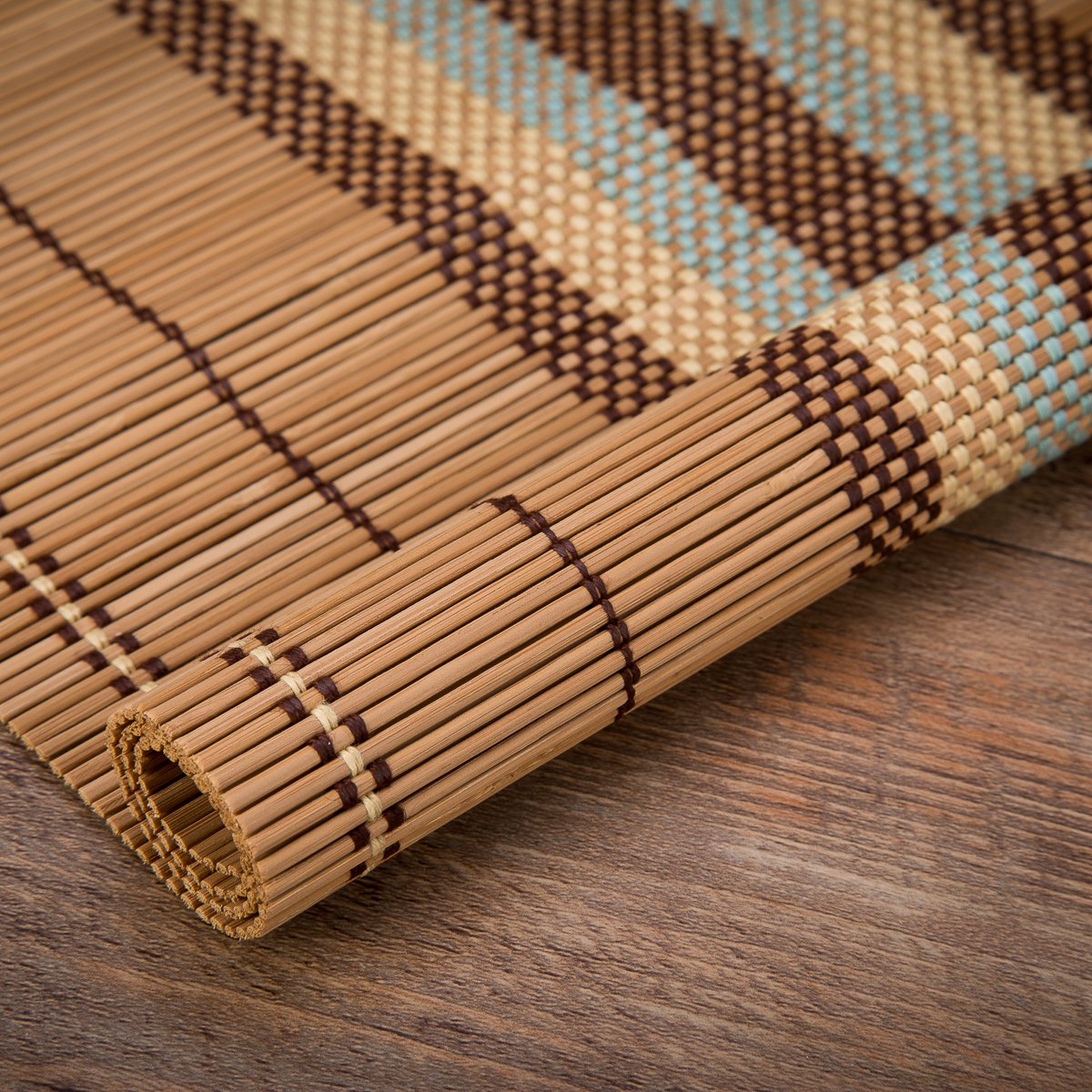 Multicolored THY COLLECTIBLES EcoFriendly 18 x 12 Bamboo Table Place mats Nonslip Table Decor