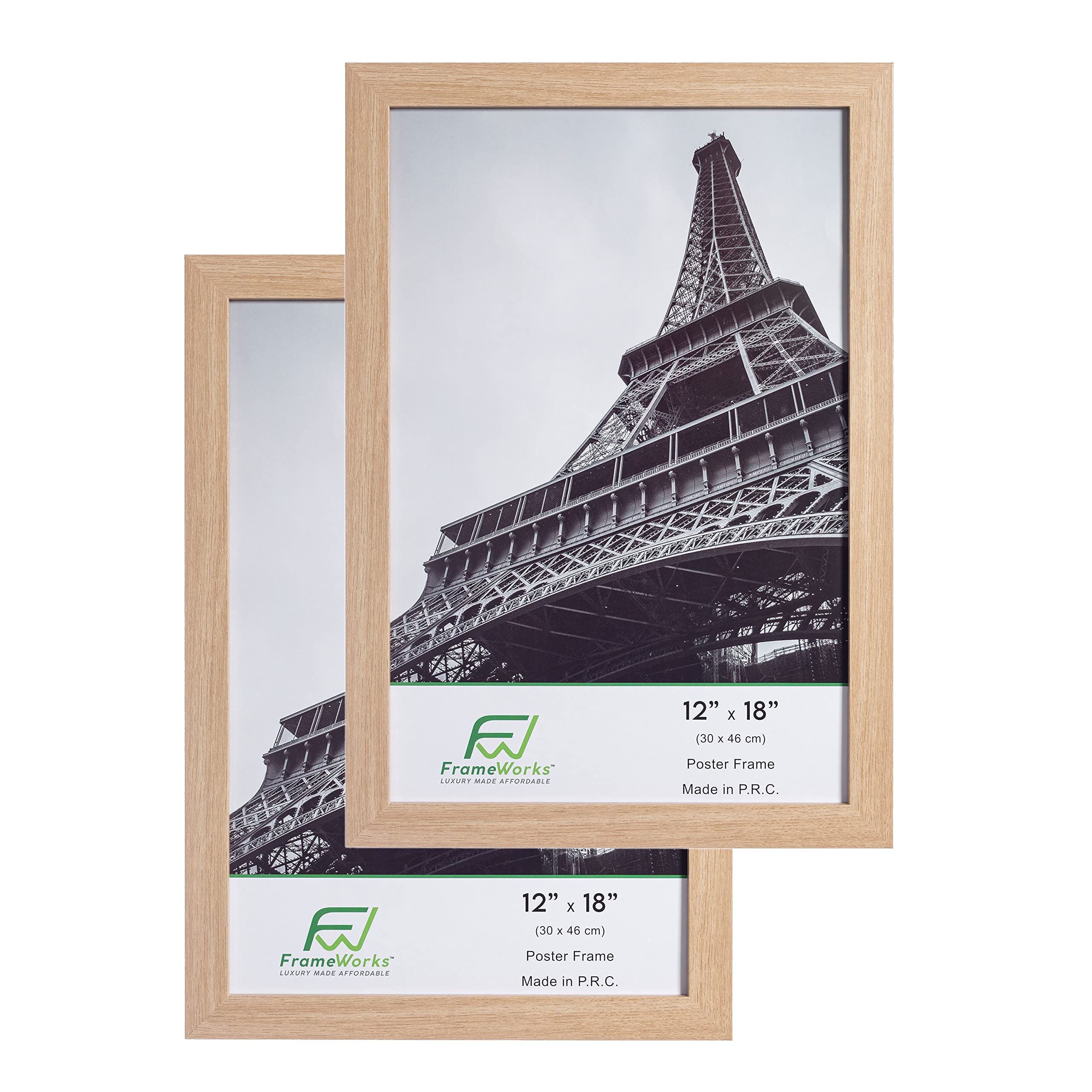 FrameWorks 12” x 18” 2-Pack Natural Oak