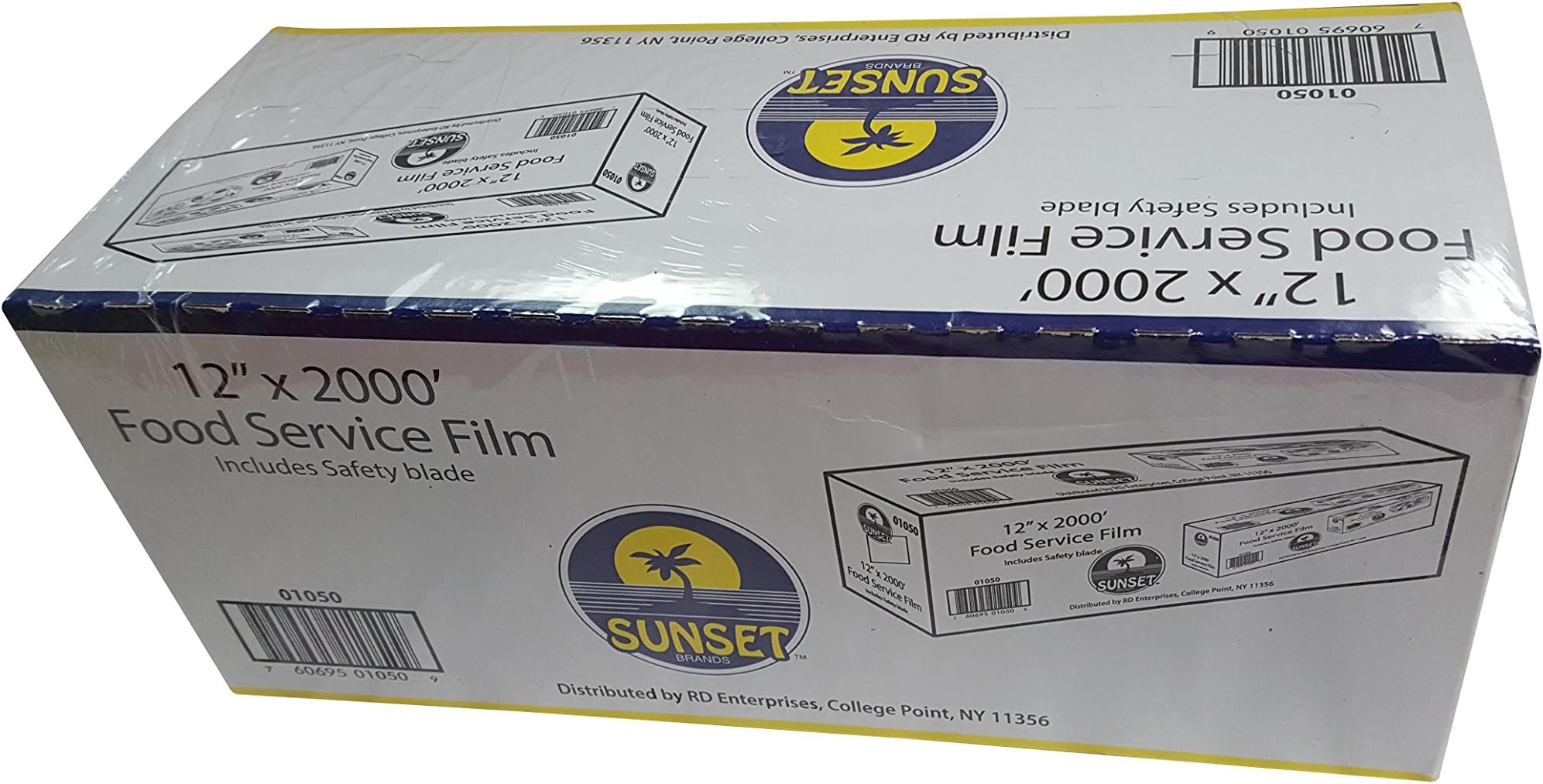 Food Service Film 12 Inch x 2000 Feet With Safety Blade to Cut Plastic Film