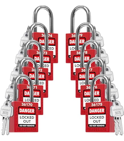 Amazon.com: Brady 65965 Breaker Lockout (Pack of 6) , red