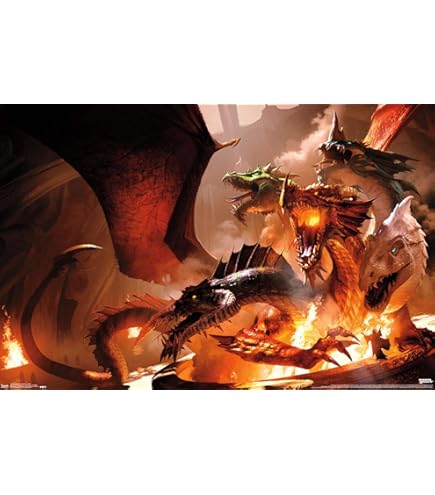 Amazon.com: Dungeons & Dragons - Fantasy/Gaming Poster (Dragon