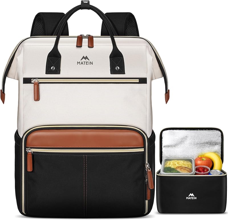 Mochila de Portátil de Mulher 15.6 Conjunto de 2 Peças, Mochila de Trabalho Feminina