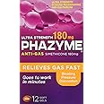 Phazyme Ultra Strength Gas & Bloating Relief, Works in Minutes, 12 Fast Gels