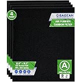 Bagean HPA200 Carbon Pre Filter A Compatible with Honeywell Air Purifier Filter Replacement - Fits HPA200 HPA5200 HPA5250 Series - Activated Prefilter A Absorbs Odor & Filters Freshen the Home (4-Pk)