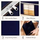 Lifewit 35L Clothes Storage Bag 3 Pack with Lids Underbed Organiser Blue view 5