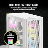 Corsair iCUE 4000D RGB AIRFLOW Mid-Tower Case 3x AF120 RGB ELITE White view 4