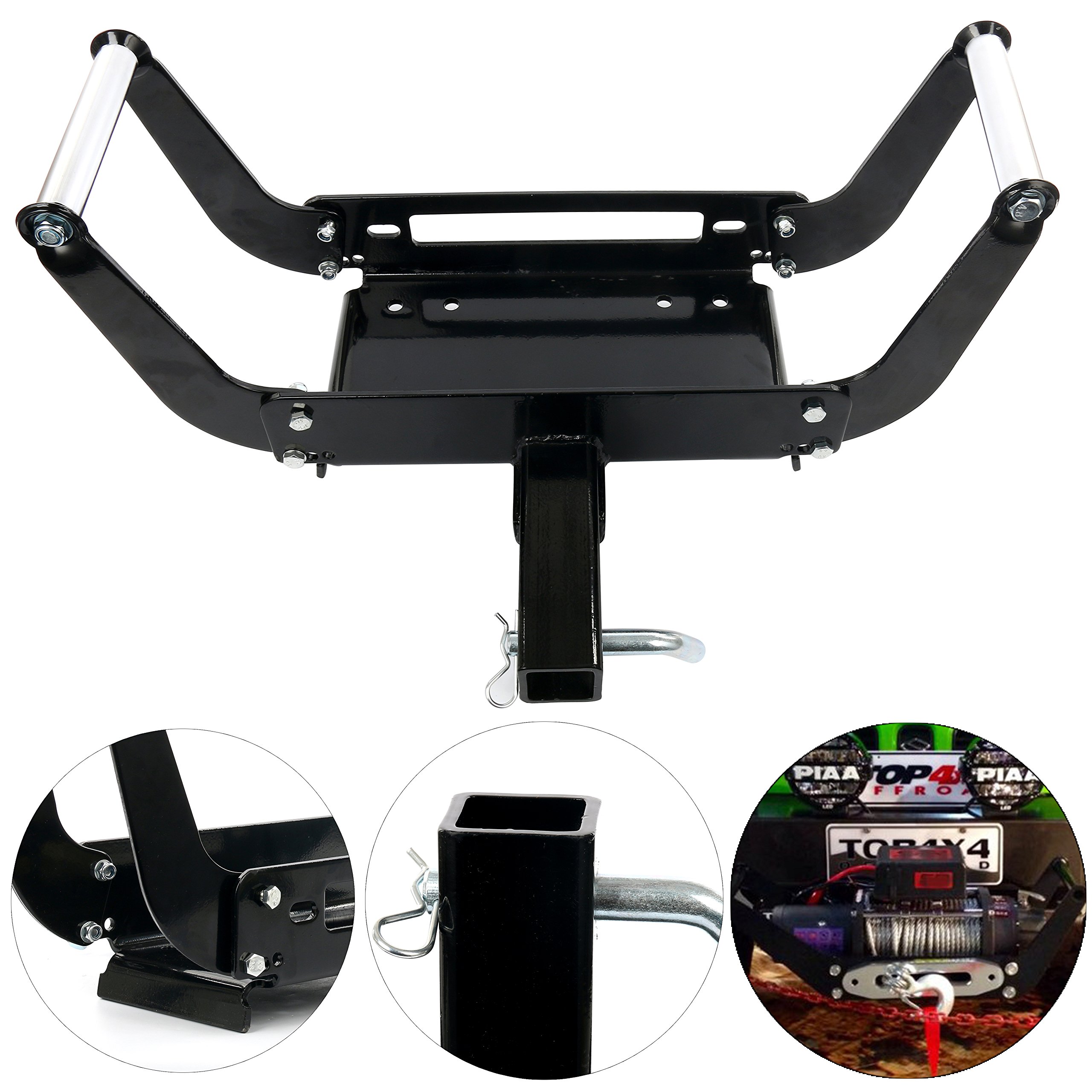 Buy YaeTek Universal Bumper Hitch Receiver Hitch Winch Plate Cradle