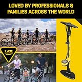 Topeak Joe Blow Sport III Floor Pump Yellow 160 Psi Twin Head DX Gauge 3 inch view 8
