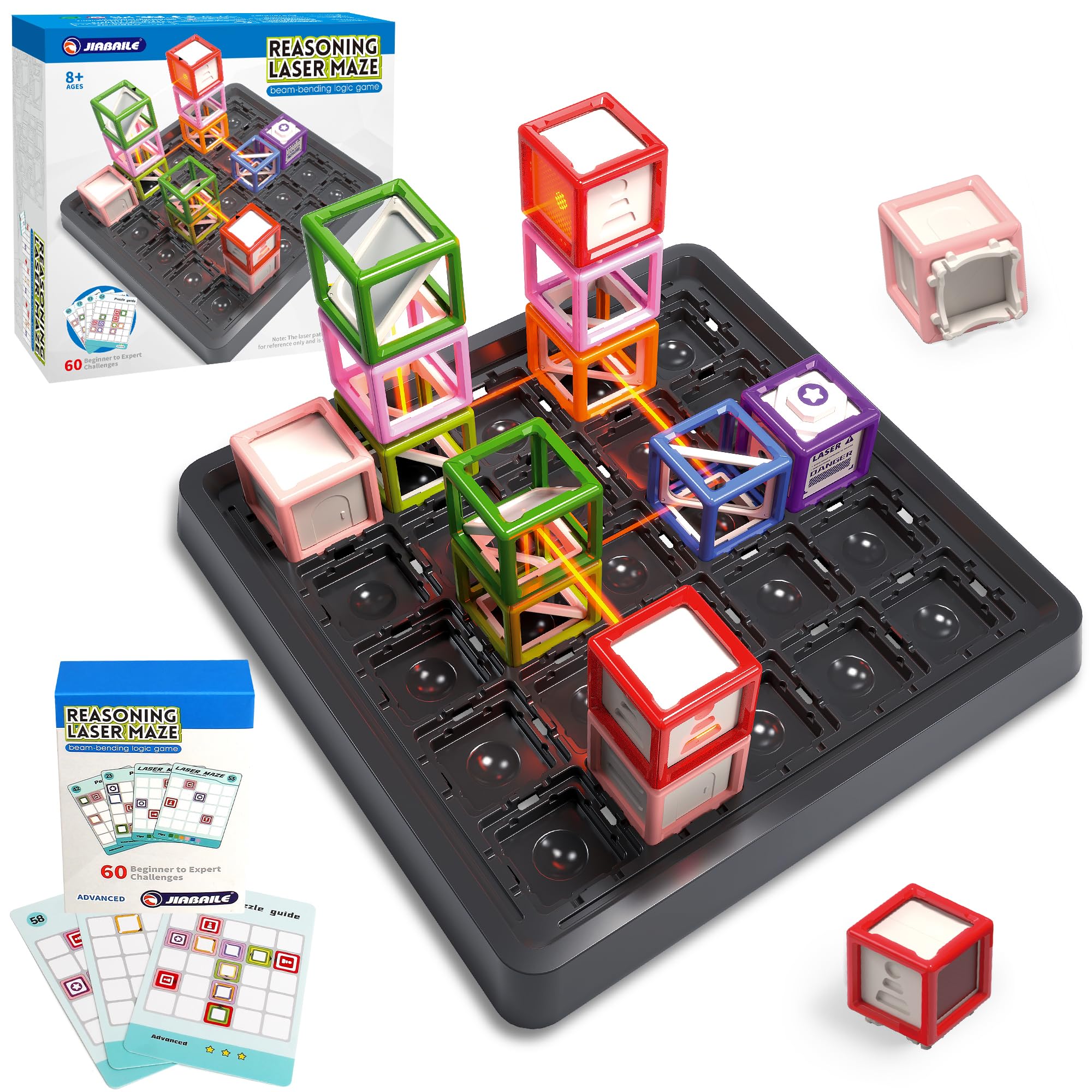 Photo 1 of Laser Maze Reasoning Game Stem Toys for Ages 8-12, Puzzle Game with 60+ Challenging STEM Logic Toys, Educational Toy for 8 9 10 11 12 13 14 Year Old Boys, Kids Gift for Christmas/Easter/Birthday