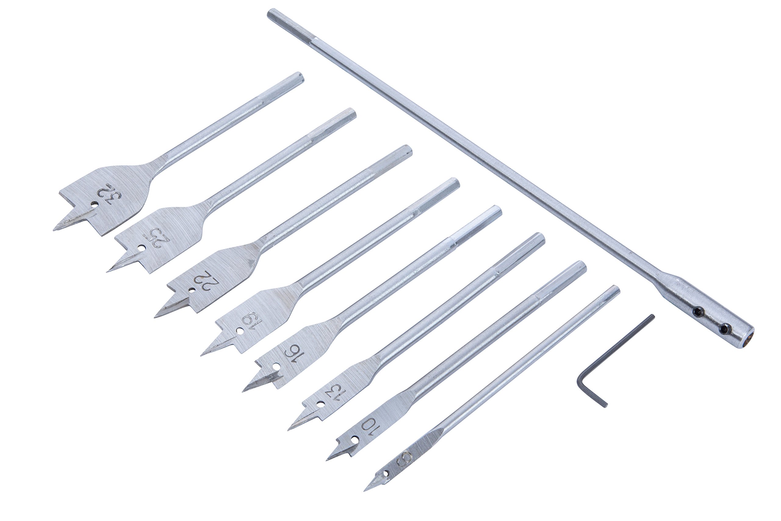 Blue Spot Flat Wood Bits (10 Pieces)
