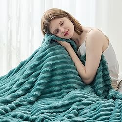 NEWCOSPLAY Super Soft Throw Blanket Light Teal