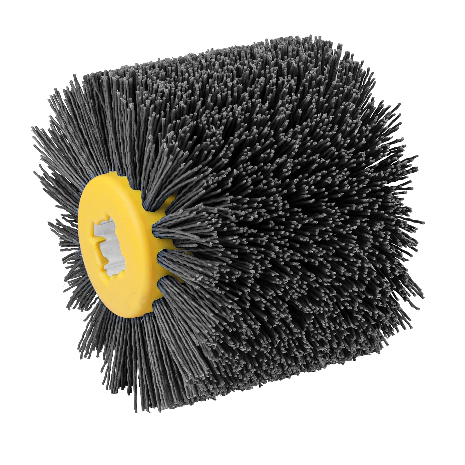 Shineboc Sanding Brushes 240 Grit, 120x100mm Abrasive Brushes, Polishing Brush for Woodworking, Grit Brush Nylon Brush Bristle Brushes for Satin Finishing Machine Wire Drawing Wheel