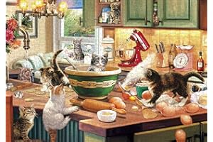 Puzzles for Adults - 1000 Piece Puzzle for Adults - Kitchen Cats