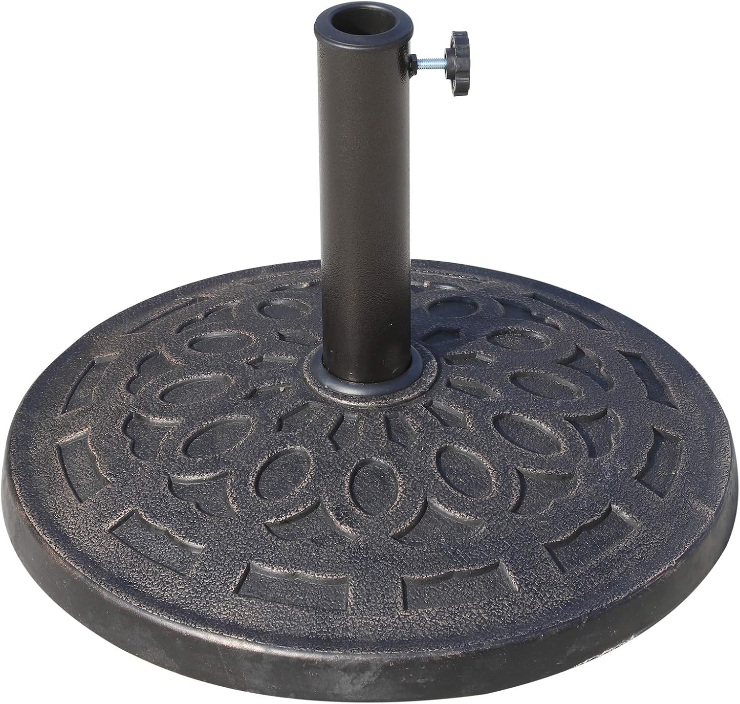 Outsunny 14kg Durable Patterned Colophony Garden Patio Umbrella Round Base Stand New Amazon Co Uk Garden Outdoors