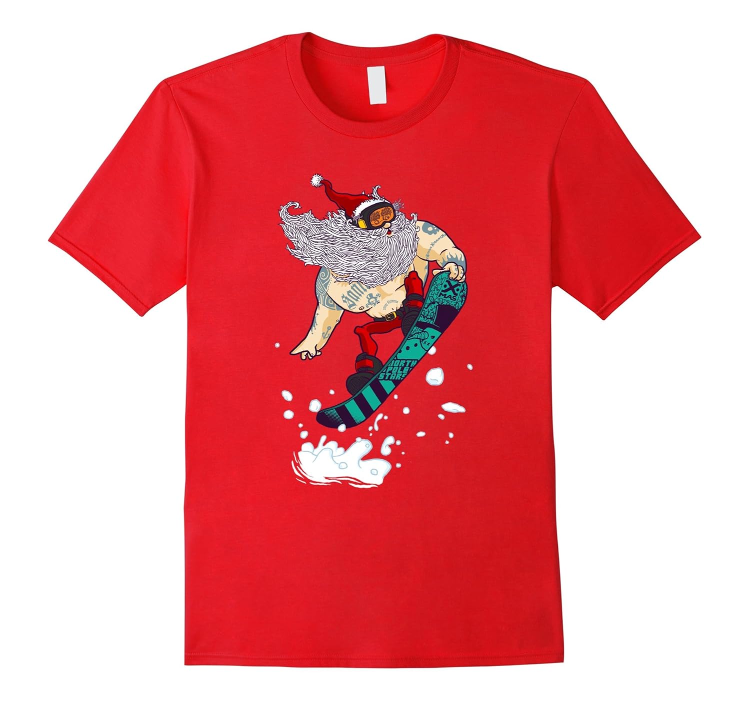 Rad Snowboard Santa Claus T-shirt Dab Santa Christmas Gift-ANZ