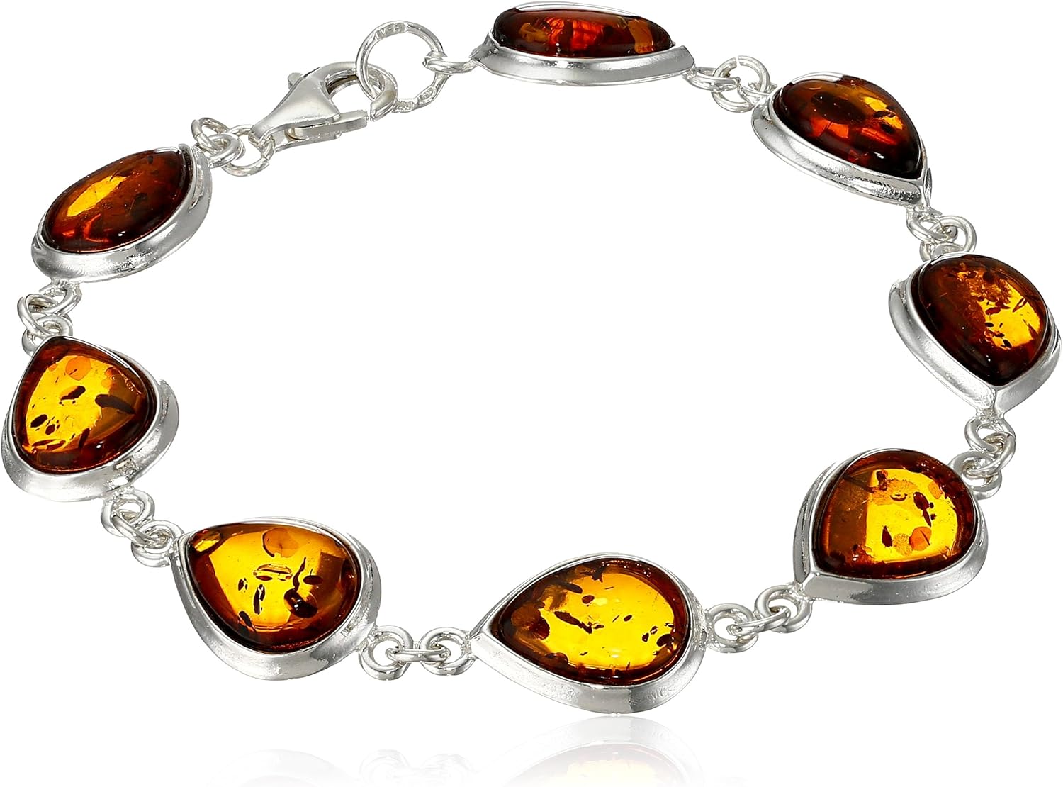 Sterling Silver Honey Amber Drop Bracelet Stretch Bracelets Jewelry