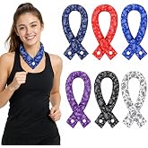 Xuhal 6 Pcs Cooling Neck Wraps Cooling Bandana | Neck Cooler, Ice Cooler Scarf for Women, Summer, Outdoor Sport Activity