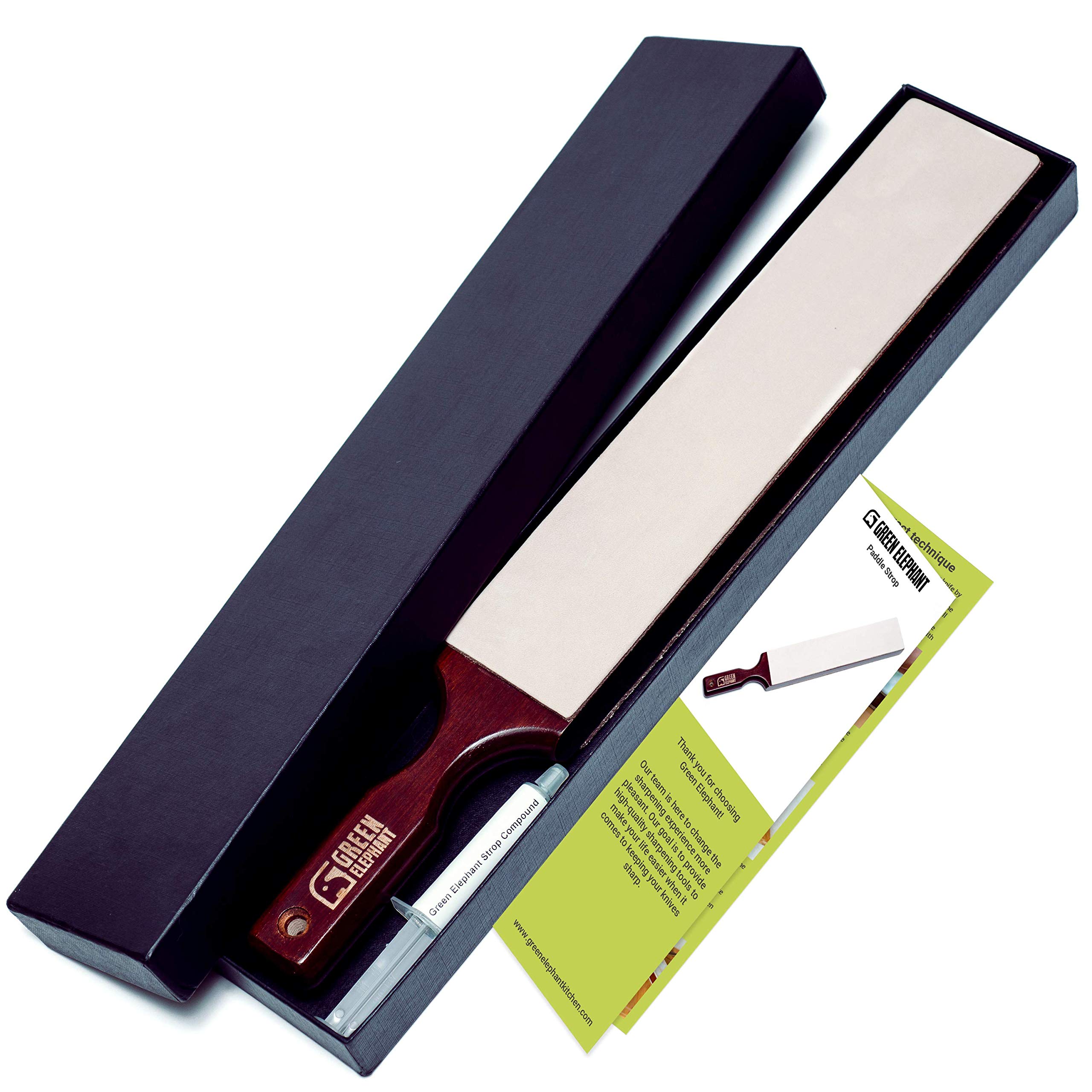 Leather Strop With Stropping Compound Large 2 Sided Knife Strop With