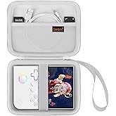 Canboc Carrying Case for G350/ RG40XXV/ RG406V/ RG405V Retro Handheld Game Console, RG40XXV Video Gaming Console Storage Box, Mesh Pocket fits Cable, SD Card, Grey (Case Only)